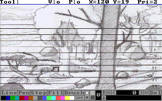 the drawing when loaded in PicEdit
