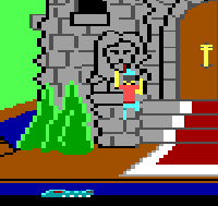 King Graham can now climb the wall of the castle